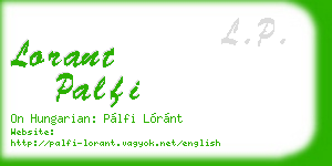 lorant palfi business card