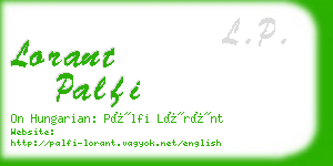 lorant palfi business card